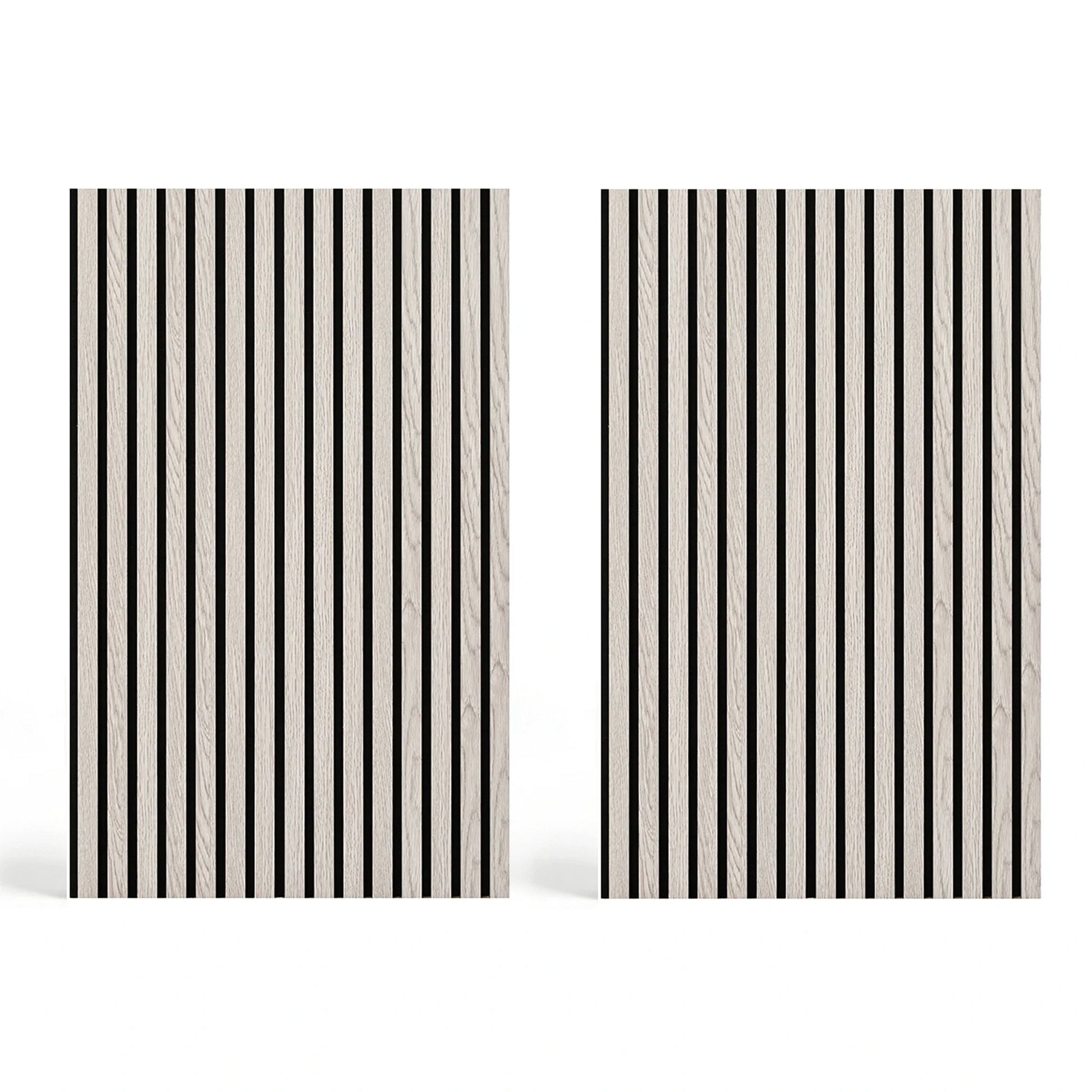 Acoustic Slat Wood Wall Panel - Grey - 1200 - 2 Pack