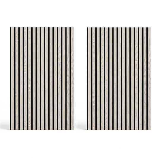Acoustic Slat Wood Wall Panel - Grey - 1200 - 2 Pack