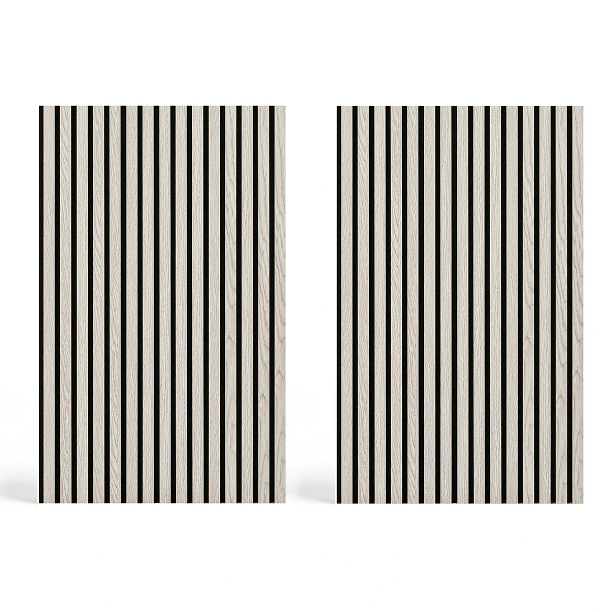 Acoustic Slat Wood Wall Panel - Grey - 1200 - 2 Pack