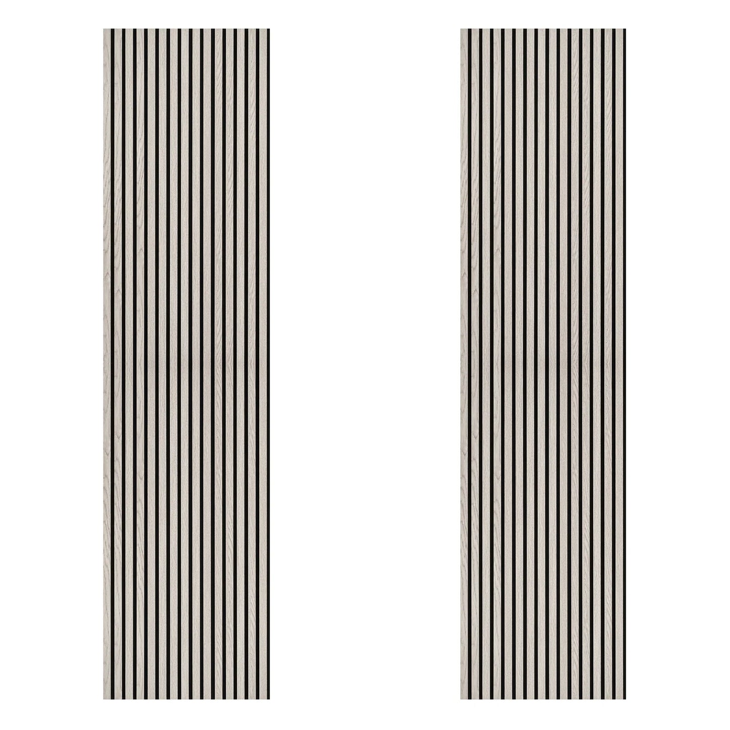 Acoustic Slat Wood Wall Panel - Grey - 2400 - 2 Pack