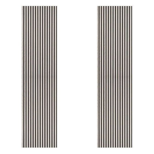 Acoustic Slat Wood Wall Panel - Grey - 2400 - 2 Pack