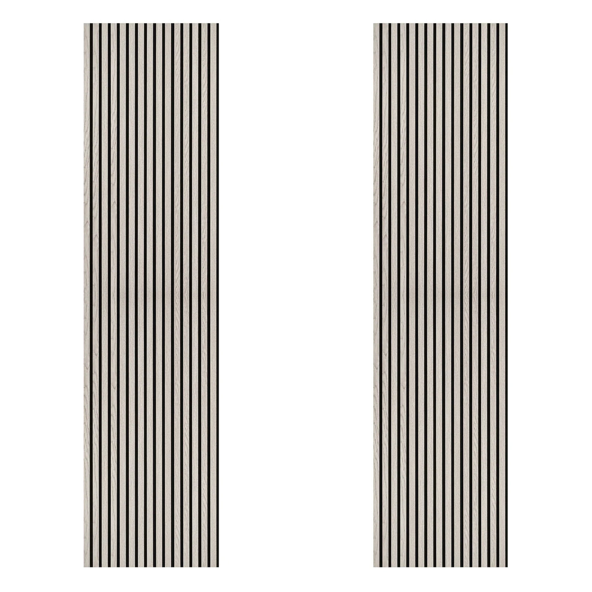 Acoustic Slat Wood Wall Panel - Grey - 2400 - 2 Pack