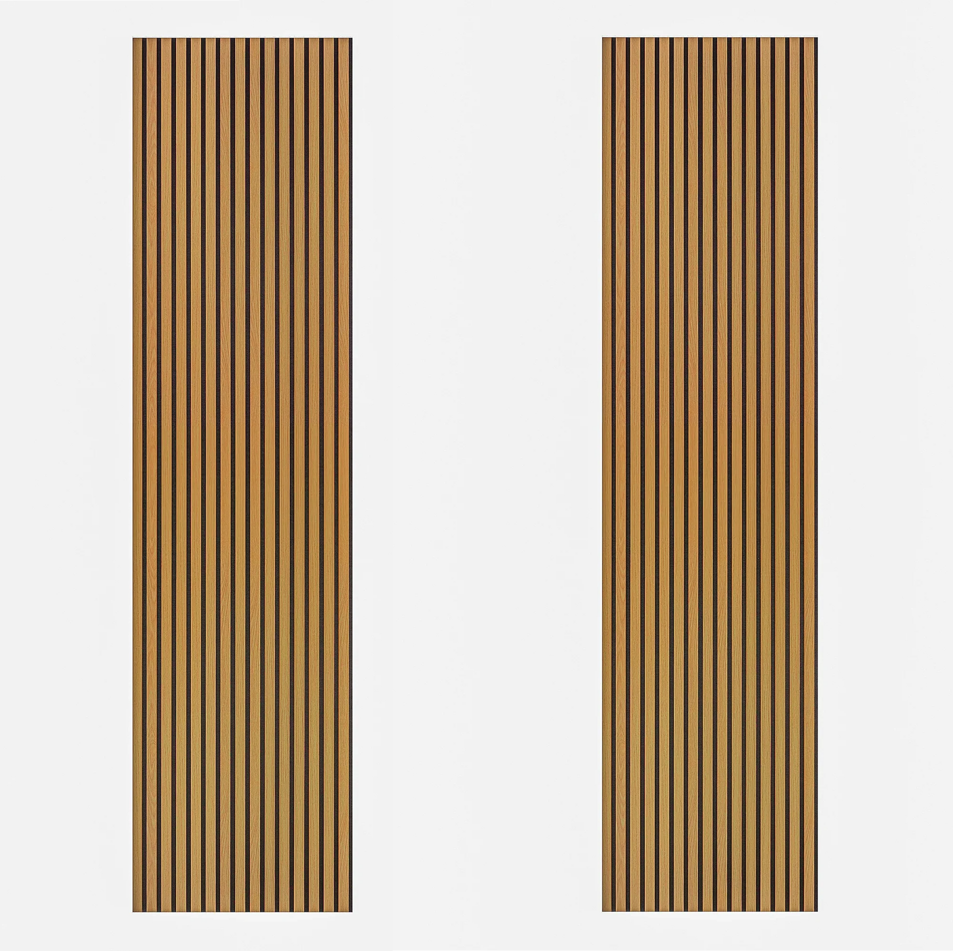 Acoustic Slat Wood Wall Panel - Oak - 2400 - 2 Pack