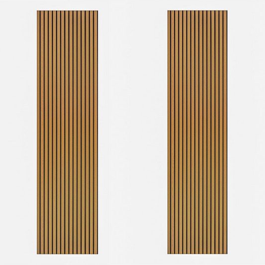 Acoustic Slat Wood Wall Panel - Oak - 2400 - 2 Pack