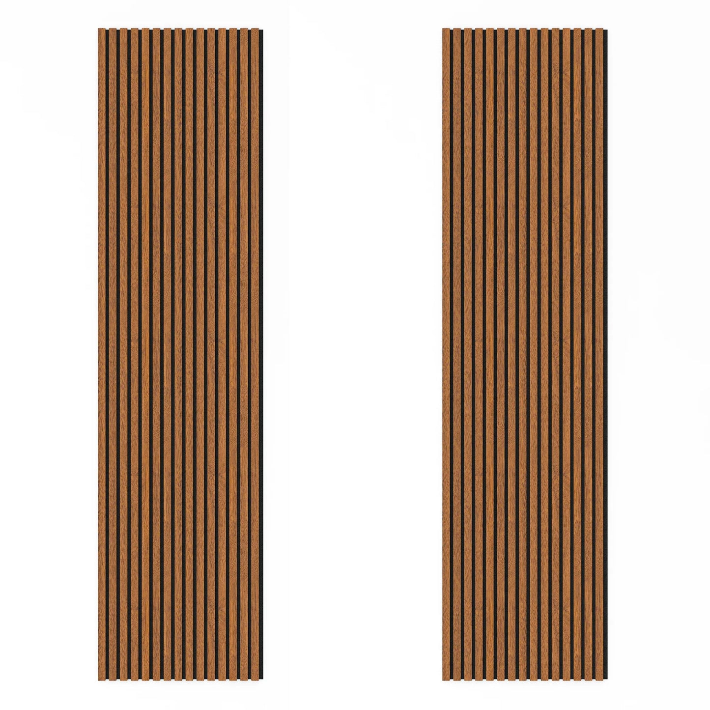 Acoustic Slat Wood Wall Panel - Walnut - 2400 - 2 Pack