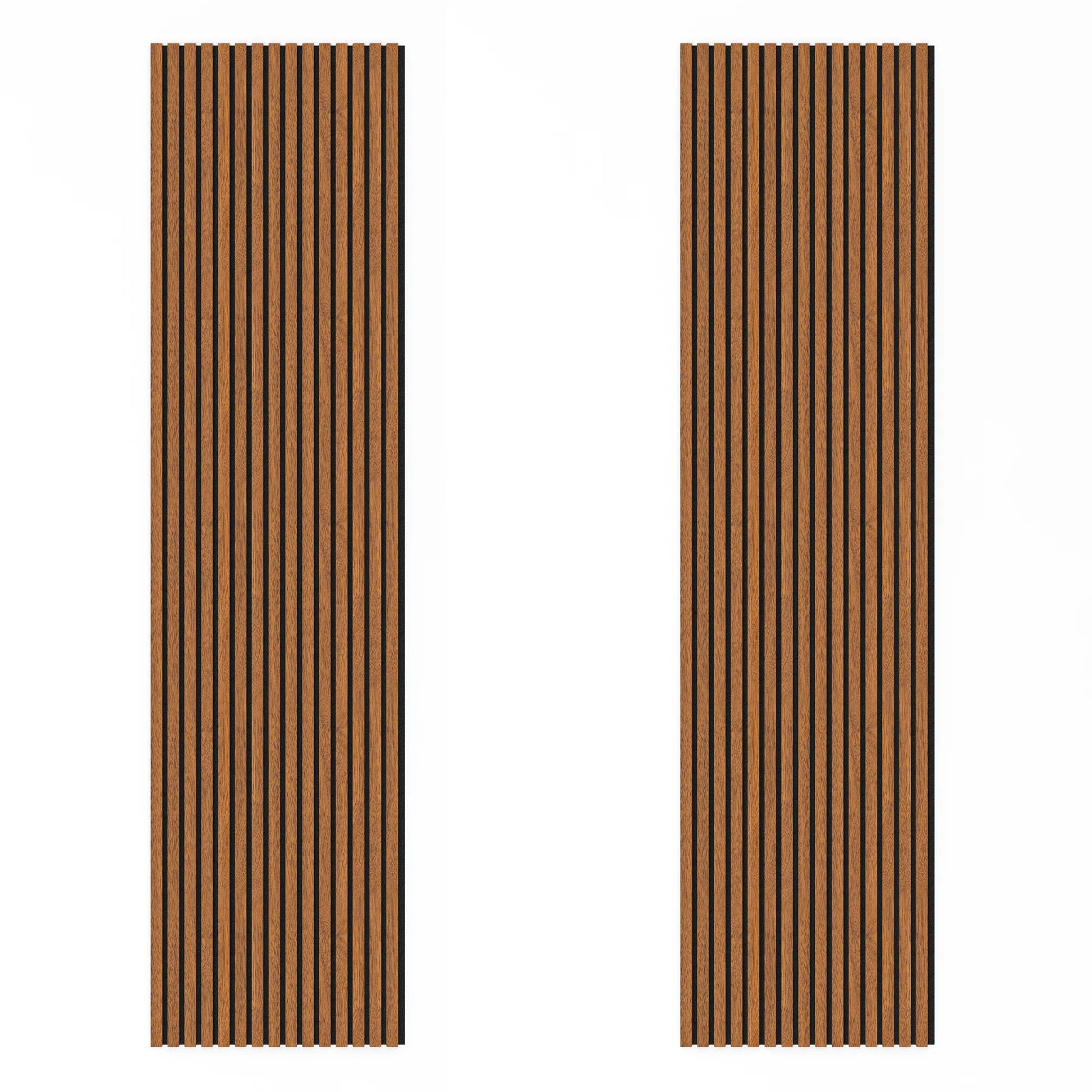 Acoustic Slat Wood Wall Panel - Walnut - 2400 - 2 Pack