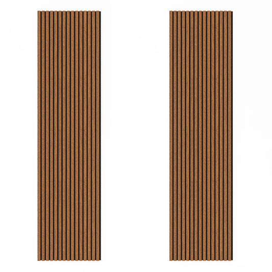 Acoustic Slat Wood Wall Panel - Walnut - 2400 - 2 Pack