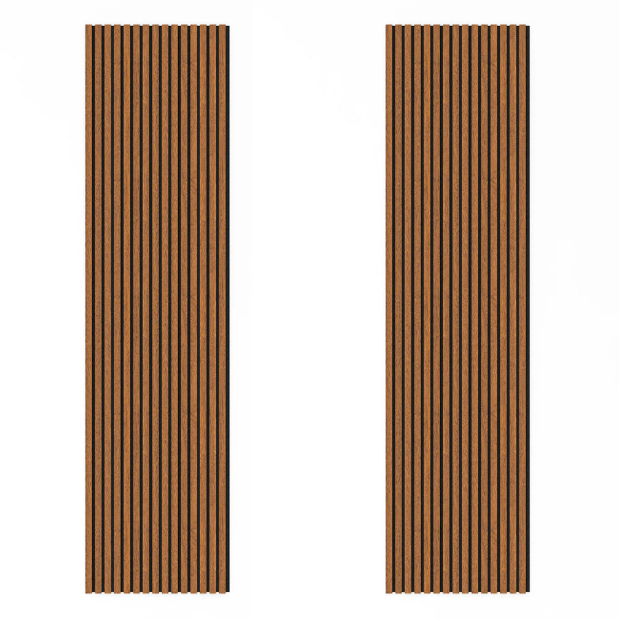 Acoustic Slat Wood Wall Panel - Walnut - 2400 - 2 Pack
