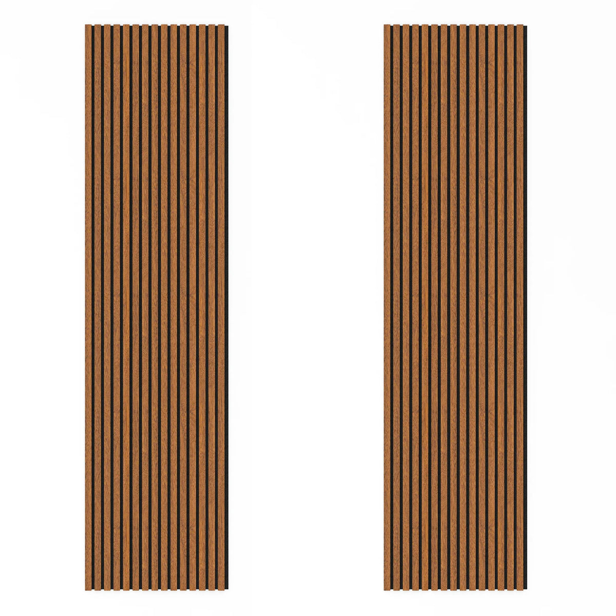 Acoustic Slat Wood Wall Panel - Walnut - 2400 - 2 Pack