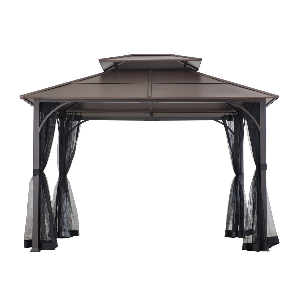 KALDI Steel Hardtop Gazebo with Mosquito Netting 307cm x 366cm