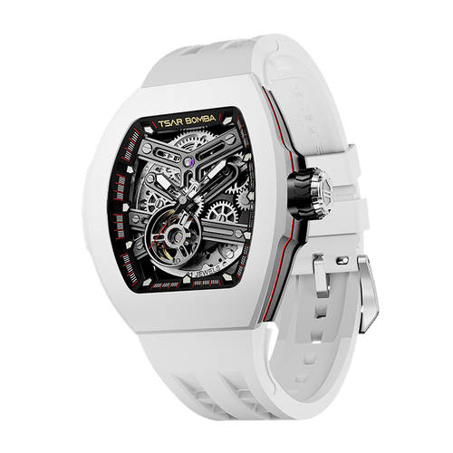 Atomic-Interchangeable Automatic Watch Fluororubber White 2
