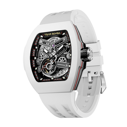 Atomic-Interchangeable Automatic Watch Fluororubber White 2