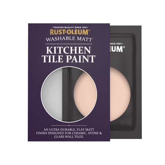 Rust-Oleum Orange Matt Kitchen Tile Paint - Coral 750ml 10ml