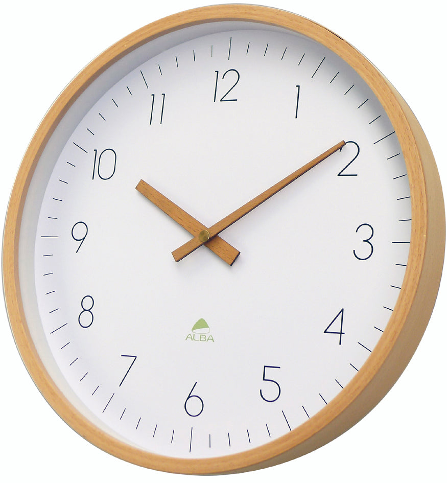 ALBA Holz-Wanduhr , HORTREE, , Quarzuhr, Durchmesser: 300 mm