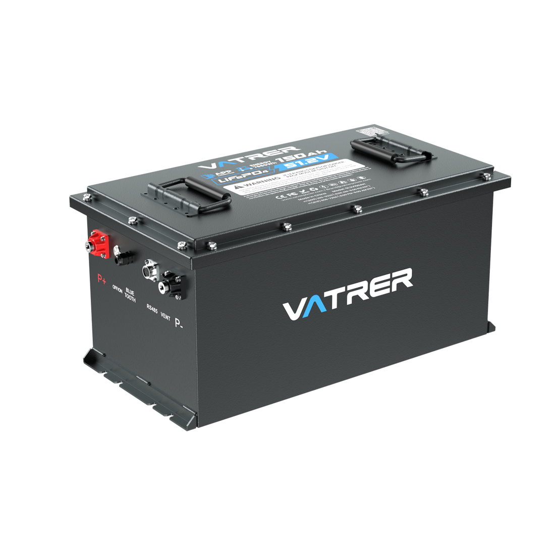 Vatrer 48V 150Ah Lithium Golf Cart Battery 200A BMS 7680Wh Max 10.24kW Power Output