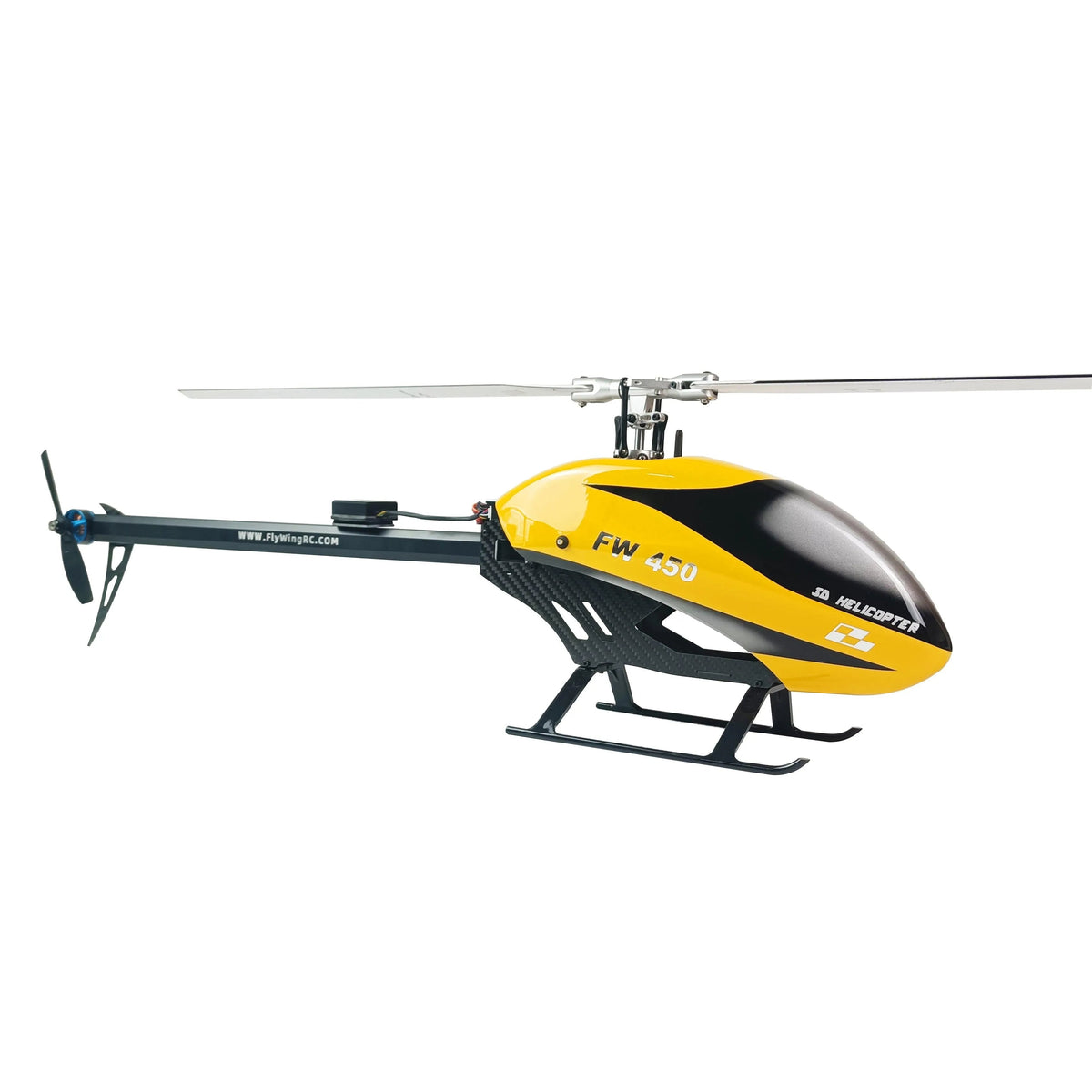 Fly Wing FW450L V2 Version 3D 6CH RC Smart Helicopter FW450L 2.4Ghz Almost RTF Assembled RC - RTF(with battery and remote controller) / Yellow