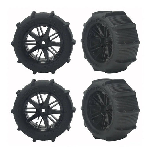 80mm Snow Sand Tires Wheels for Wltoys 1/14 1/16 144010 104001 124016 124017 RC Car(Pack of 4)