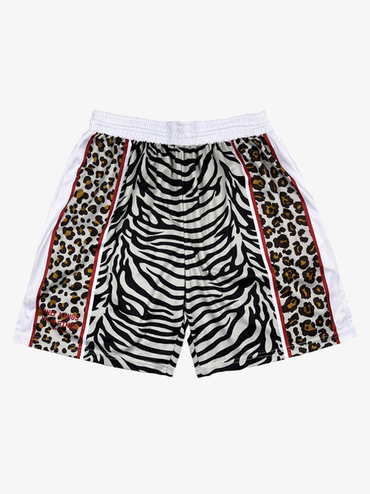 Mixed Animal Print Soccer Shorts - Leopard / S