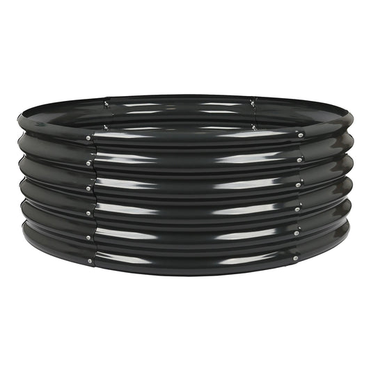 Round Raised Garden Bed - 120cm x 45cm - Anthracite