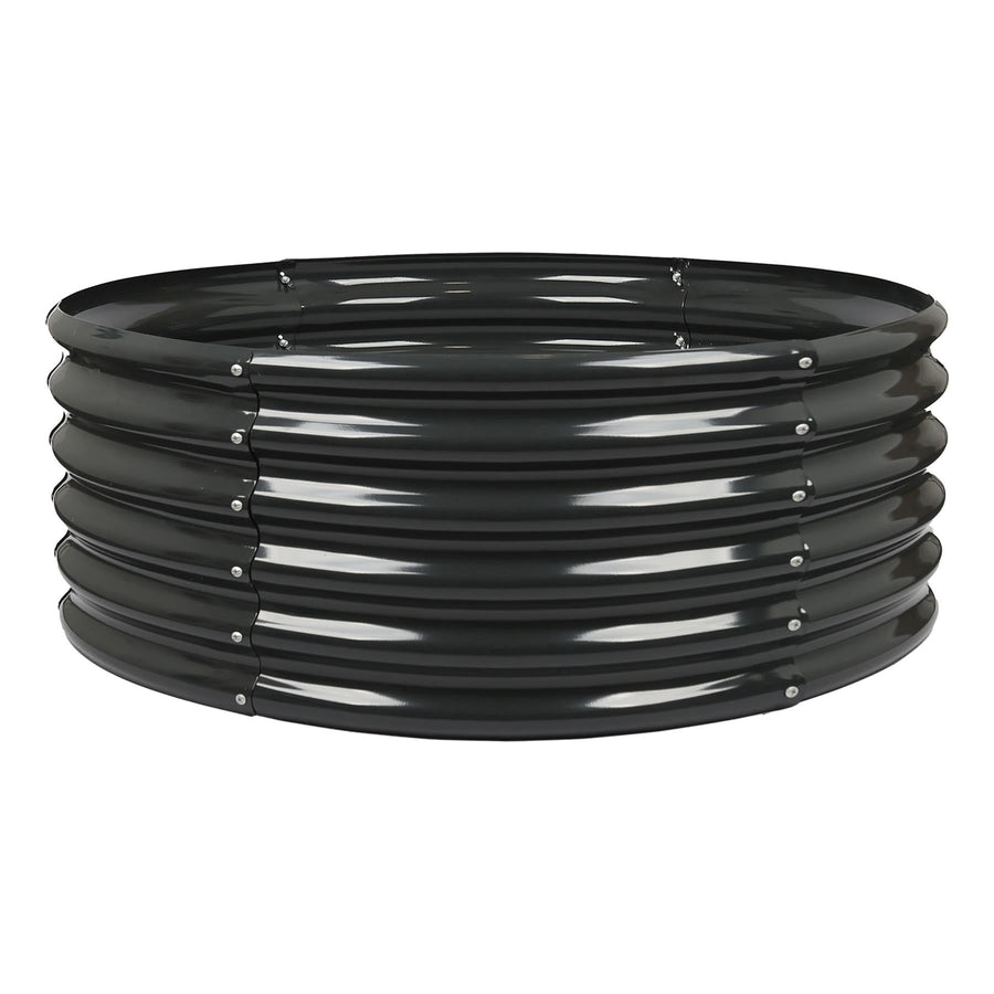 Round Raised Garden Bed - 120cm x 45cm - Anthracite