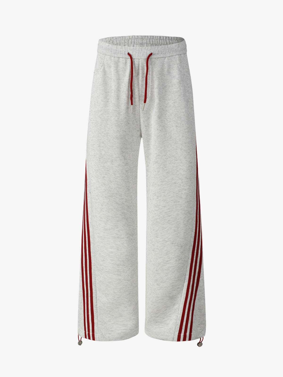Striped Loose Drape Pants - Gray / M