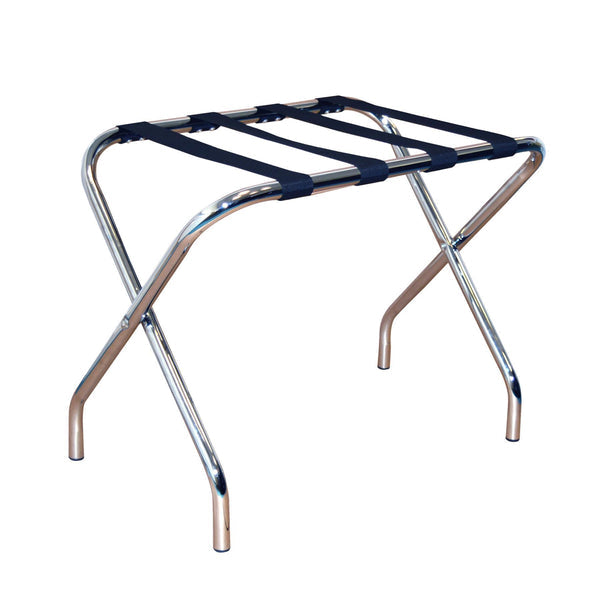 Folding Metal Luggage Rack - Silver