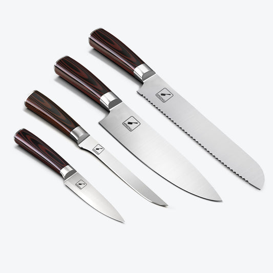 4-Piece Professional Chef Knife Set Japanese Stainless Steel Knife Set