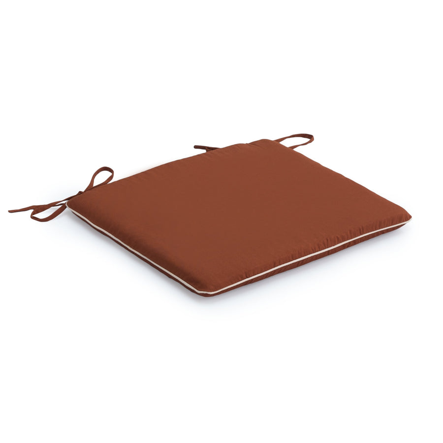 Garden Chair Seat Pad Water Resistant Outdoor Chair Cushions With Ties - Terracotta / Pack of 2