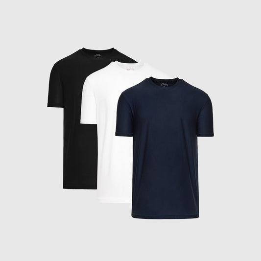 True Classic The Standard Active Crew Neck T-Shirt 3-Pack | Cotton Blend | Athletic Cut | Small