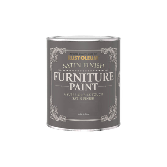 Rust-Oleum White Satin Furniture Paint - Cotton 750ml