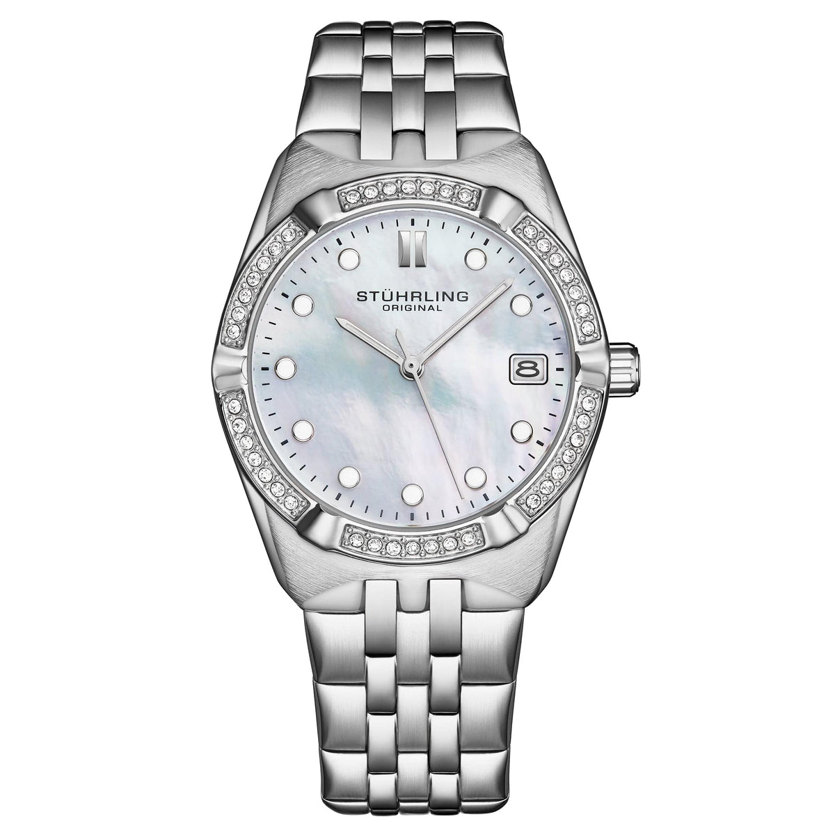 Stührling Seraphina 4062 Women's Quartz Watch 36mm - Mother-of-pearl Dial/ Two-Tone Bracelet