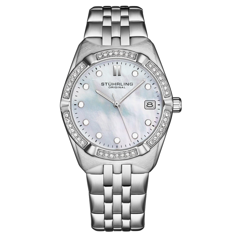 Stührling Seraphina 4062 Women's Quartz Watch 36mm - Mother-of-pearl Dial/ Two-Tone Bracelet
