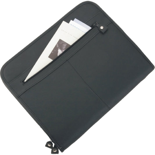 Alassio Schreibmappe , MILANO, , A4, Leder, schwarz