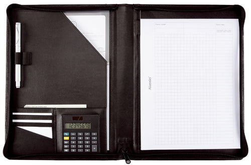 Alassio Schreibmappe , CATANA, , A4, Lederimitat, schwarz