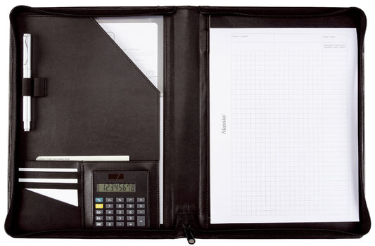 Alassio Schreibmappe , CATANA, , A4, Lederimitat, schwarz