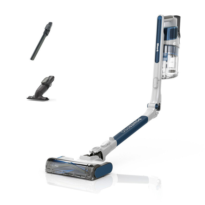 Shark PowerPro Cordless Stick Vacuum for Deep Cleaning, 75AW Suction, Anti Hair Wrap, Floor Detect & XL Dust Cup – Blue/White, IZ380UK