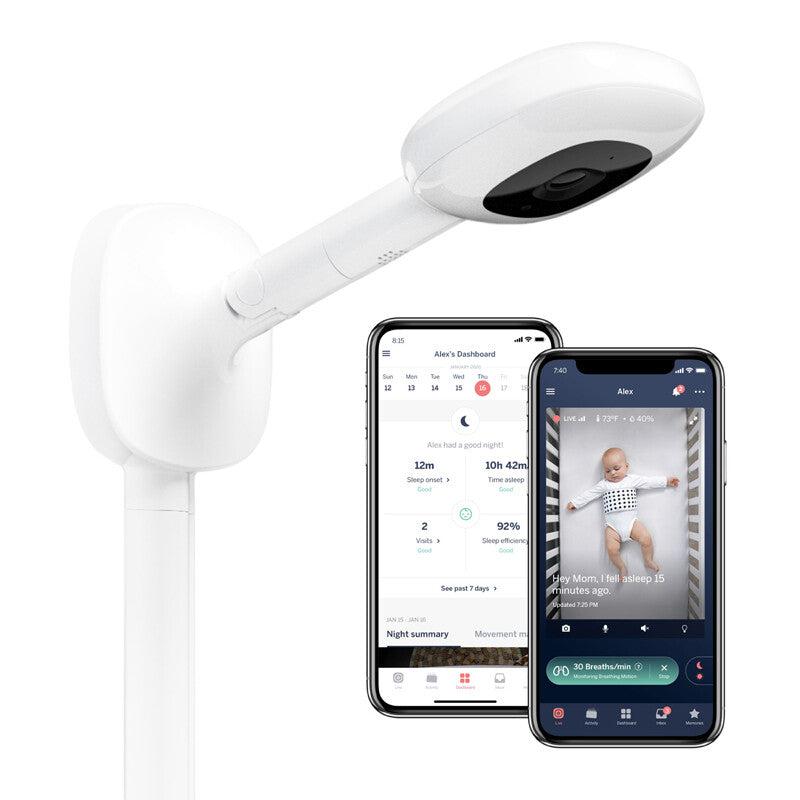 Nanit Baby Monitor Pro Smart Camera with Wall Mount, HD Video, Sleep Tracking, Two-Way Audio, Night Vision, Secure App Control