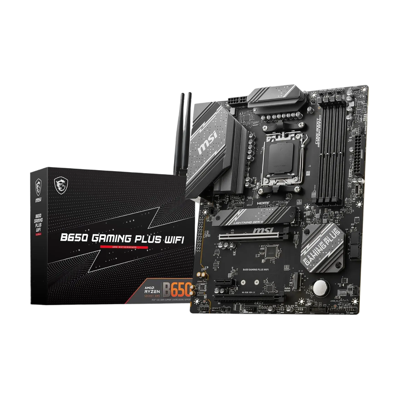 MSI B650 GAMING PLUS WIFI Motherboard | High-Performance AM5 Socket Board with DDR5 Support, PCIe 4.0, Wi-Fi 6E, and RGB Lighting