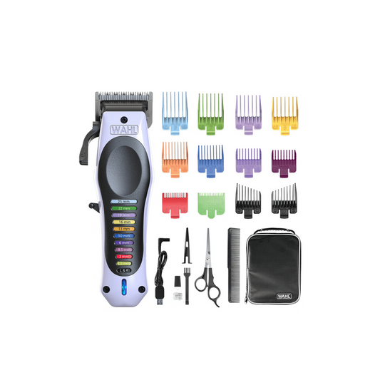 Wahl Cordless Lithium Clipper Kit, High Runtime Rechargeable, Full Haircut Kit, 3028277, Blue
