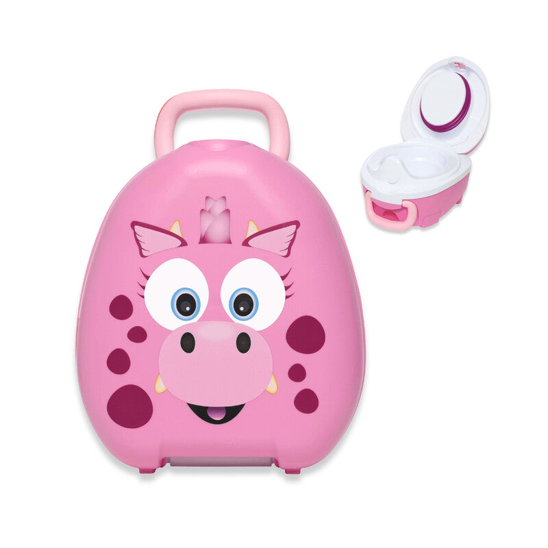 My Carry Potty Baby Travel Potty in Pink Dragon - The Portable and Hygienic Toddler Toilet for On-The-Go Potty Training