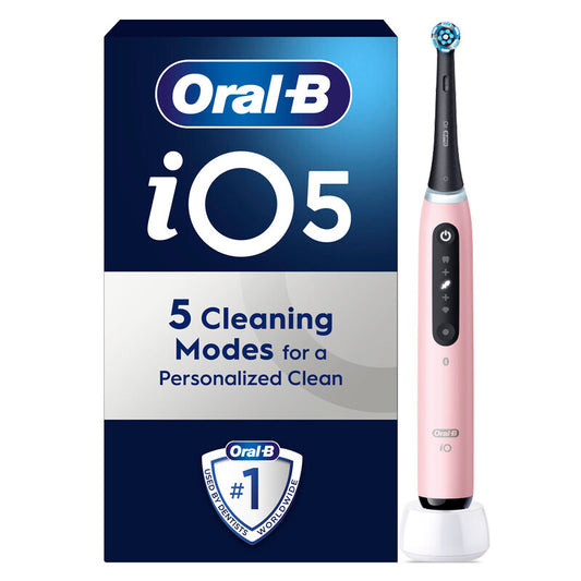 Oral-B iO Series 5 Electric Toothbrush w/ 5 Modes, Pressure Sensor, Position Detection for a Personalised Clean in Blush Pink