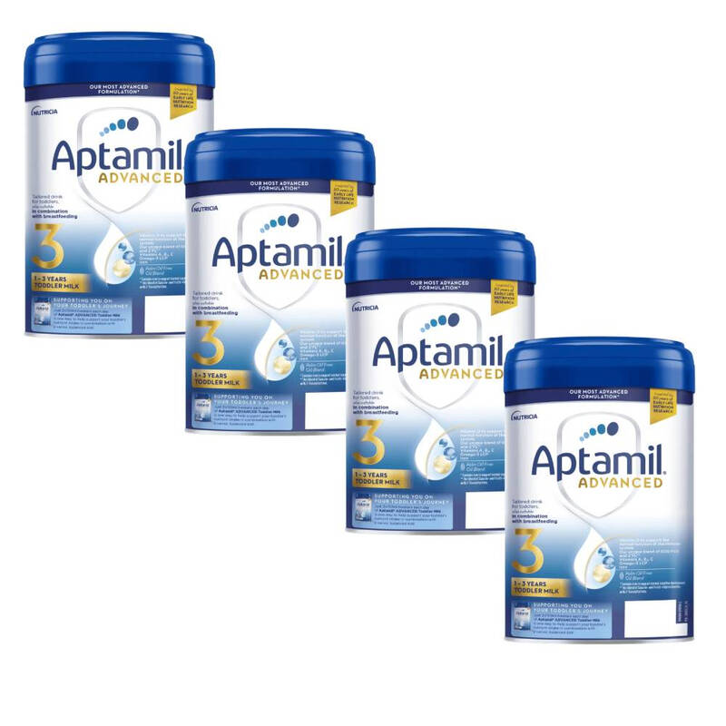 Aptamil Advanced 3 Formula Toddler Milk Powder 1-3 Years 800g - 4 Pack Bundle