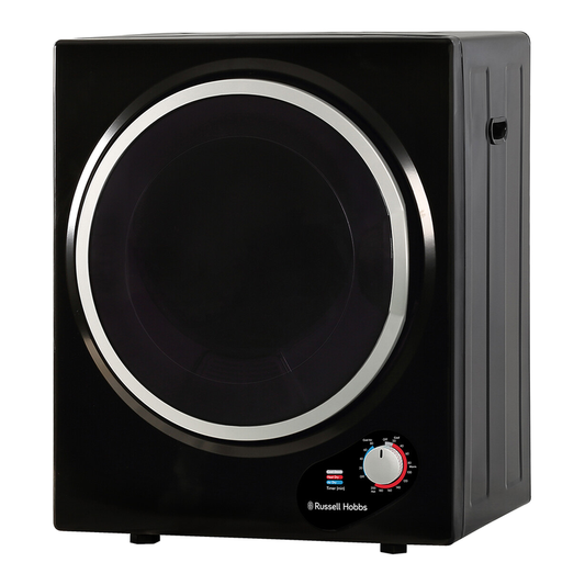Russell Hobbs Tumble Dryer RH3VTD800B 2.5kg Compact Vented Laundry Appliance, Efficient Drying in Sleek Black Finish