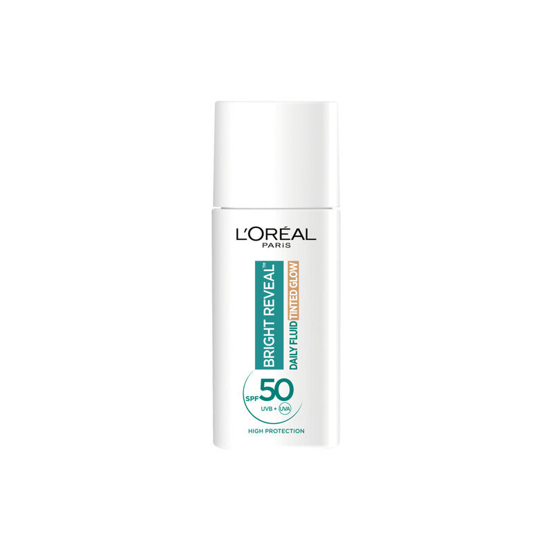 L'Oréal Paris Tinted Sunscreen Fluid with SPF50 - Bronze Glow for a Natural, Radiant Look and Daily Sun Protection