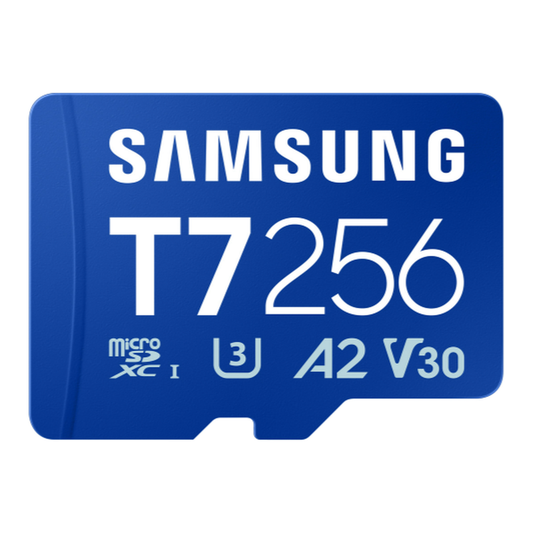 Samsung Micro SD Memory Card T7 256GB, Portable External Solid State Drive for Data Storage and Backup