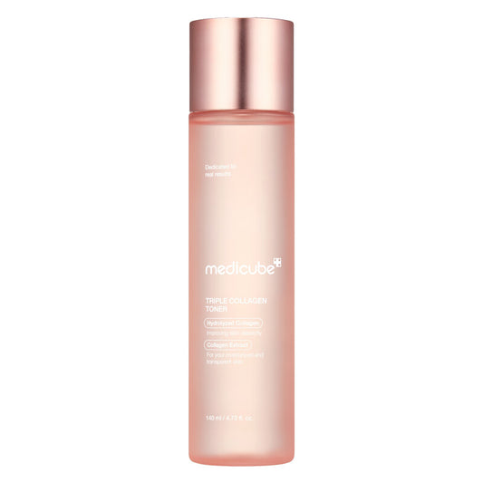 Medicube Triple Collagen Toner | Hydrating Korean Face Care for Toning & Prepping | Replenishing 140ml Bottle
