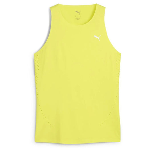 PUMA Women's Run Cloudspun Tank Top in Lemon Sherbert | Lightweight Athletic Wear for Running & Training