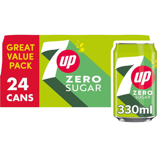 7UP Zero 330ml 24Pk