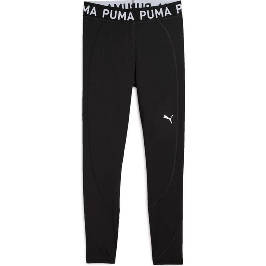 PUMA Women's High Waisted Colorblock Tights in PUMA Black - Performance Workout Leggings for Running & Training