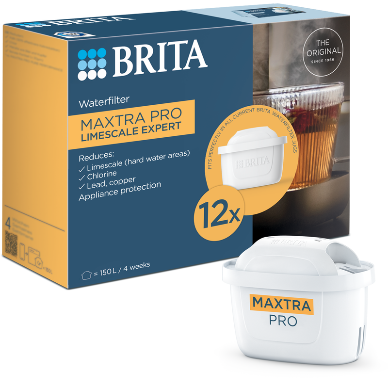 BRITA MAXTRA PRO Limescale Expert Water Filter Cartridge 12 Pack, For Taps & Water Jugs, Reduces Limescale & Impurities